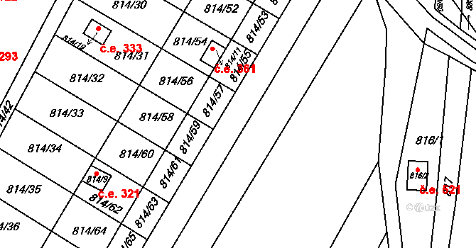 Obřany 337, Brno, Katastrální mapa