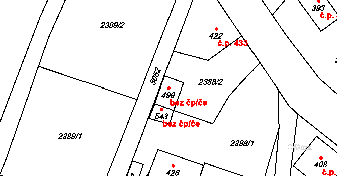 Šluknov 39135594 na parcele st. 499 v KÚ Království, Katastrální mapa