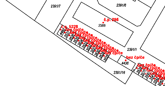 Česká Třebová 39407594 na parcele st. 3533 v KÚ Česká Třebová, Katastrální mapa