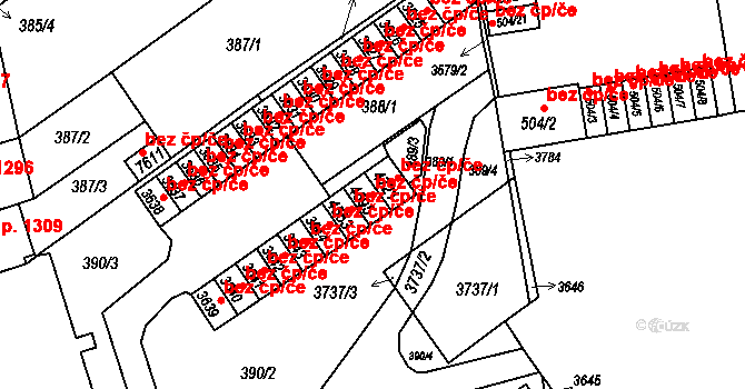 Kroměříž 45007594 na parcele st. 4595 v KÚ Kroměříž, Katastrální mapa