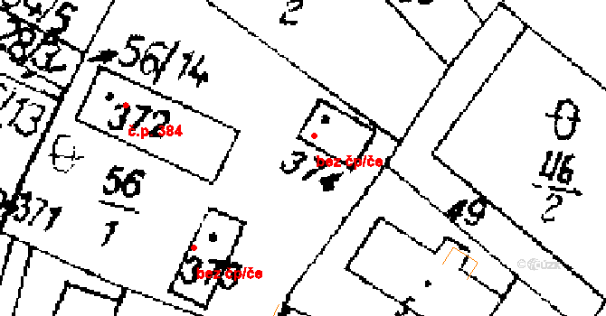 Přerov nad Labem 46263594 na parcele st. 374 v KÚ Přerov nad Labem, Katastrální mapa