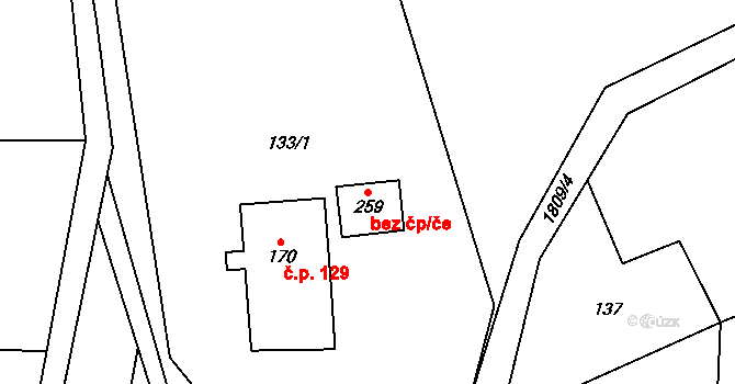 Velká Štáhle 46344594 na parcele st. 259 v KÚ Velká Štáhle, Katastrální mapa