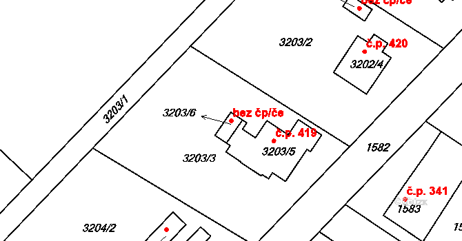 Semily 50098594 na parcele st. 3203/6 v KÚ Semily, Katastrální mapa