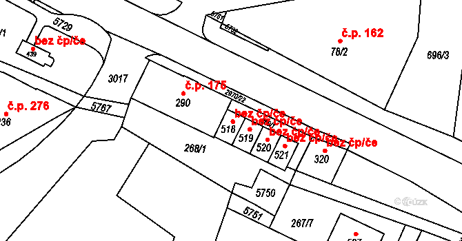 Chotěvice 50220594 na parcele st. 518 v KÚ Chotěvice, Katastrální mapa