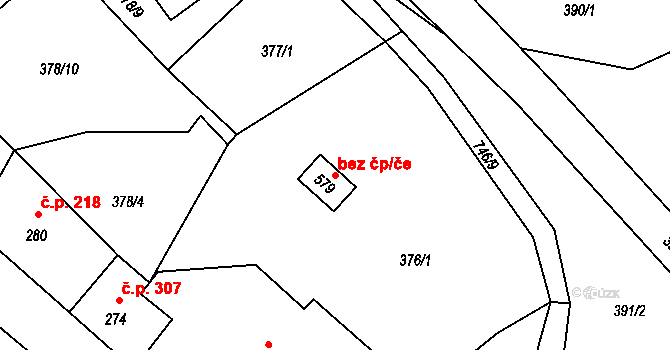 Bedřichov 80607594 na parcele st. 579 v KÚ Bedřichov u Jablonce nad Nisou, Katastrální mapa