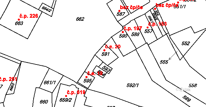 Šitbořice 20, Katastrální mapa