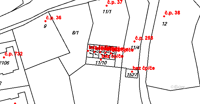 Mariánské Lázně 38791595 na parcele st. 11/7 v KÚ Úšovice, Katastrální mapa