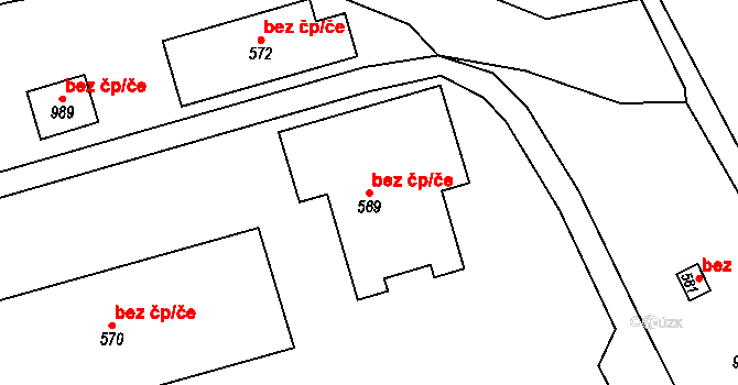 Borohrádek 44252595 na parcele st. 569 v KÚ Borohrádek, Katastrální mapa