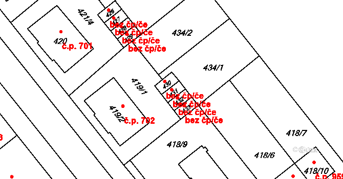 Velká Bystřice 47388595 na parcele st. 431 v KÚ Velká Bystřice, Katastrální mapa