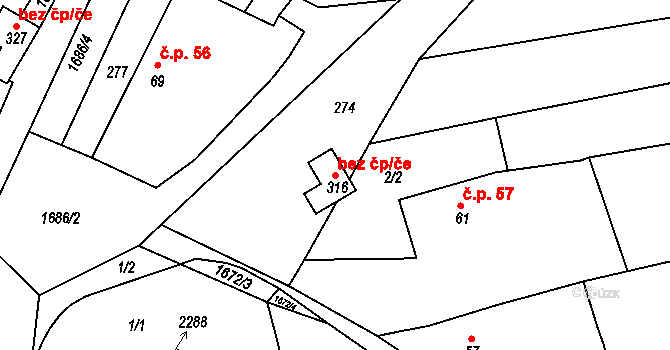 Dolní Lukavice 48858595 na parcele st. 316 v KÚ Lišice u Dolní Lukavice, Katastrální mapa