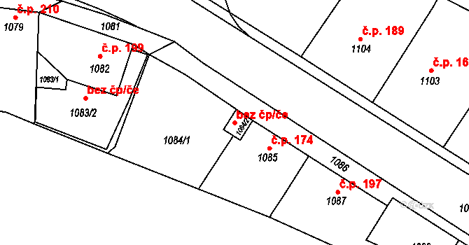 Klášterec nad Ohří 49020595 na parcele st. 1084/2 v KÚ Miřetice u Klášterce nad Ohří, Katastrální mapa