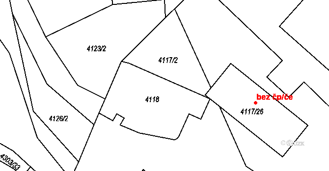 Veselí nad Lužnicí II 661, Veselí nad Lužnicí na parcele st. 4118 v KÚ Veselí nad Lužnicí, Katastrální mapa