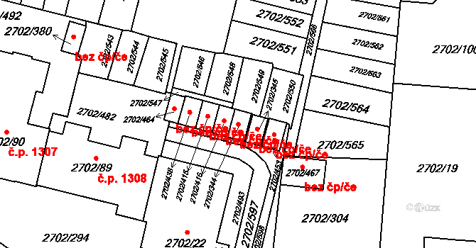 Opava 43815596 na parcele st. 2702/344 v KÚ Opava-Předměstí, Katastrální mapa