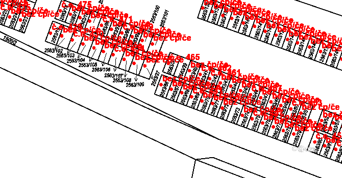 Litoměřice 47611596 na parcele st. 2563/67 v KÚ Litoměřice, Katastrální mapa