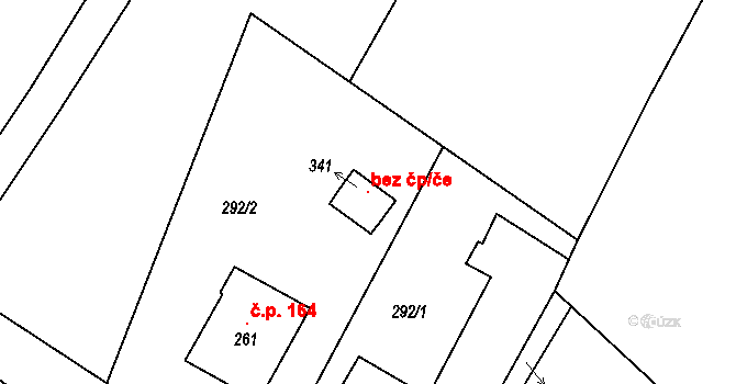 Osečná 119987597 na parcele st. 341 v KÚ Lázně Kundratice, Katastrální mapa