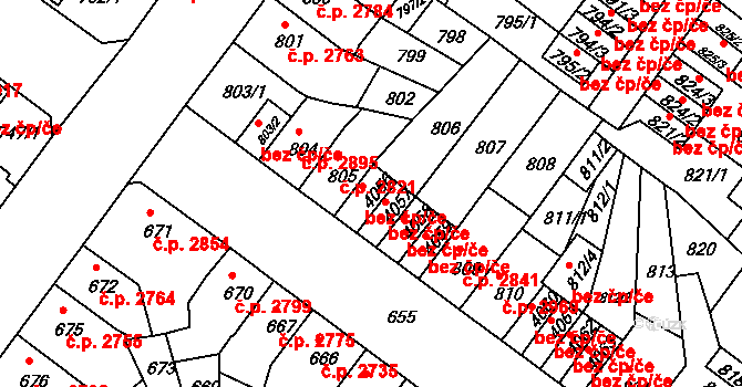 Chomutov 633 na parcele st. 4056 v KÚ Chomutov II, Katastrální mapa