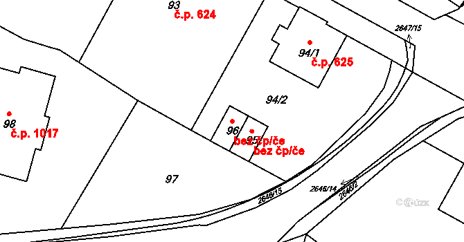 Rýmařov 40172597 na parcele st. 96 v KÚ Rýmařov, Katastrální mapa