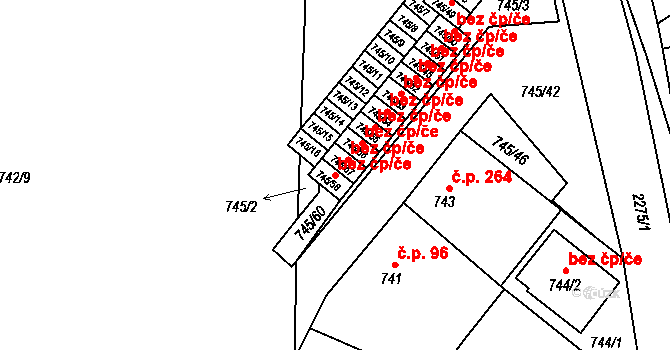 Suchdol nad Lužnicí 42342597 na parcele st. 745/58 v KÚ Suchdol nad Lužnicí, Katastrální mapa