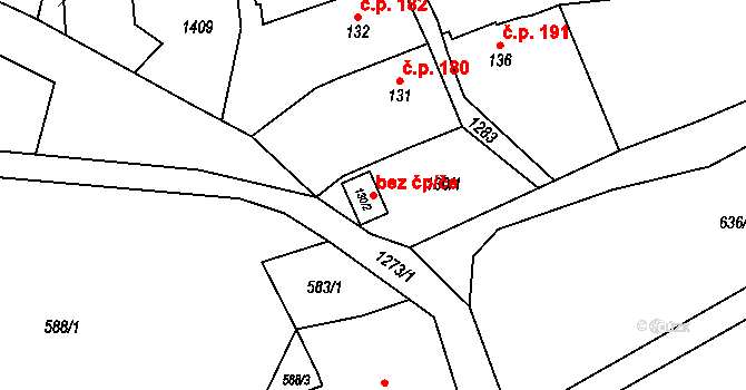 Liběchov 45374597 na parcele st. 130/2 v KÚ Liběchov, Katastrální mapa