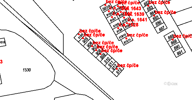 Brno 49963597 na parcele st. 908 v KÚ Řečkovice, Katastrální mapa