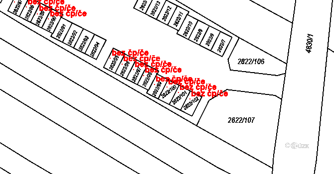 Jemnice 118433598 na parcele st. 2822/100 v KÚ Jemnice, Katastrální mapa