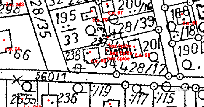 Černíny 44011598 na parcele st. 239 v KÚ Černíny, Katastrální mapa