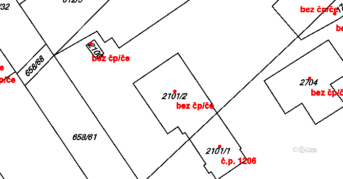 Čáslav 44028598 na parcele st. 2101/2 v KÚ Čáslav, Katastrální mapa