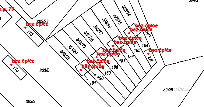 Rodvínov 47558598 na parcele st. 188 v KÚ Rodvínov, Katastrální mapa