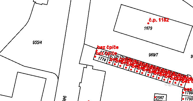 Ústí nad Orlicí 48461598 na parcele st. 1773 v KÚ Ústí nad Orlicí, Katastrální mapa