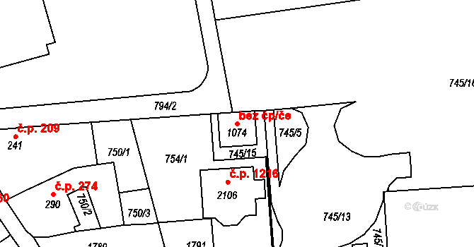 Světlá nad Sázavou 49369598 na parcele st. 1074 v KÚ Světlá nad Sázavou, Katastrální mapa