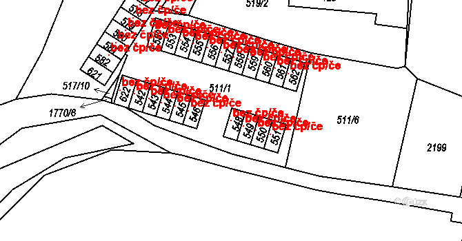 Skalná 49479598 na parcele st. 548 v KÚ Skalná, Katastrální mapa
