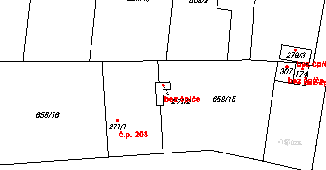 Řepín 95702598 na parcele st. 271/2 v KÚ Řepín, Katastrální mapa