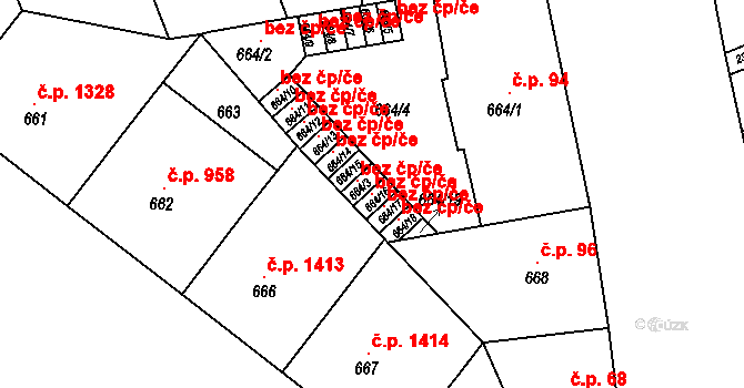 Praha 115311599 na parcele st. 664/16 v KÚ Holešovice, Katastrální mapa