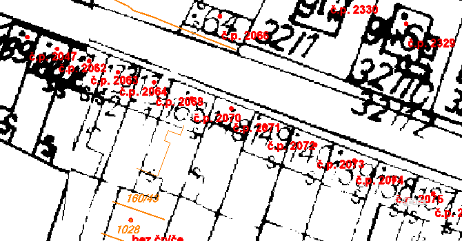 Podlusky 2071, Roudnice nad Labem na parcele st. 148 v KÚ Podlusky, Katastrální mapa