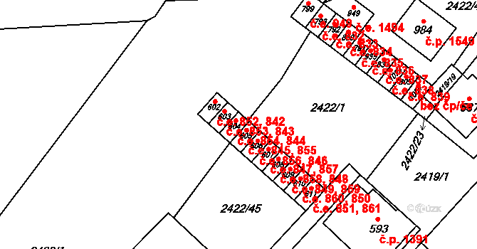 Ivančice 844,854 na parcele st. 604 v KÚ Kounické Předměstí, Katastrální mapa