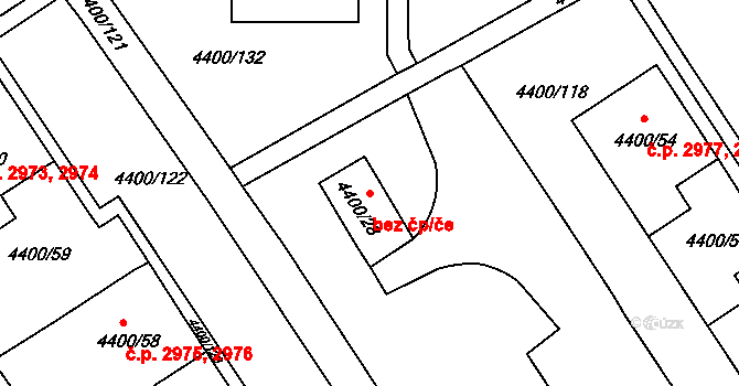 Ústí nad Labem 44743599 na parcele st. 4400/28 v KÚ Ústí nad Labem, Katastrální mapa