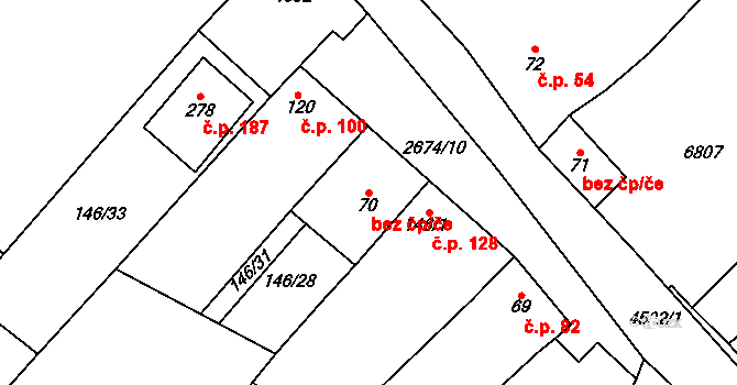 Skalice 47329599 na parcele st. 70 v KÚ Skalice u Znojma, Katastrální mapa