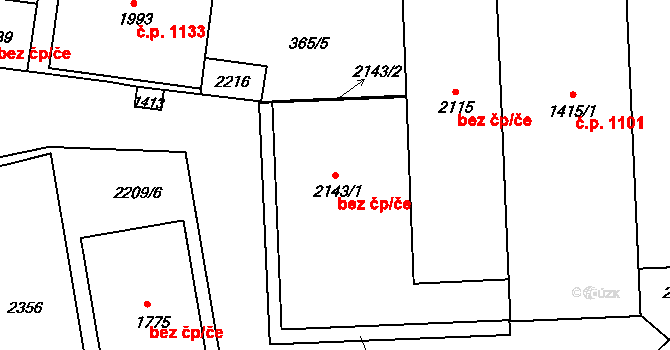 Úpice 78127599 na parcele st. 2143/1 v KÚ Úpice, Katastrální mapa