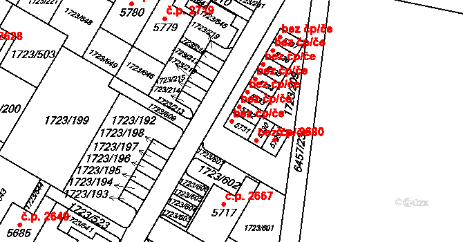 Uherský Brod 88322599 na parcele st. 5731 v KÚ Uherský Brod, Katastrální mapa