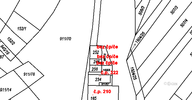 Jezeřany-Maršovice 121702600 na parcele st. 252 v KÚ Maršovice, Katastrální mapa