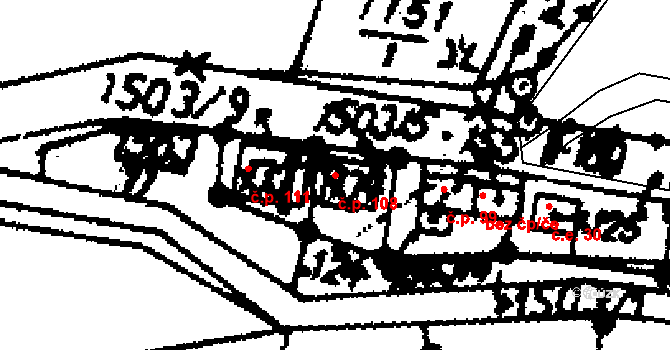 Jakubov 108, Vojkovice na parcele st. 134 v KÚ Jakubov, Katastrální mapa