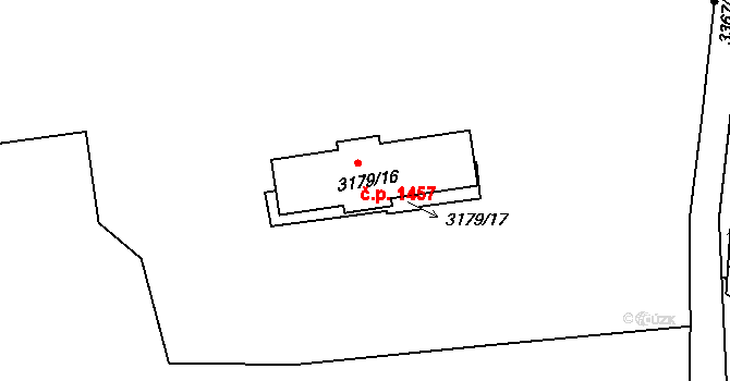 Michle 1457, Praha na parcele st. 3179/16 v KÚ Michle, Katastrální mapa