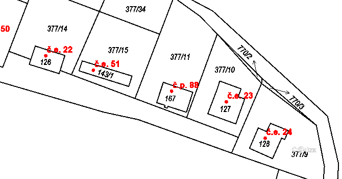 Chřešťovice 57, Albrechtice nad Vltavou, Katastrální mapa