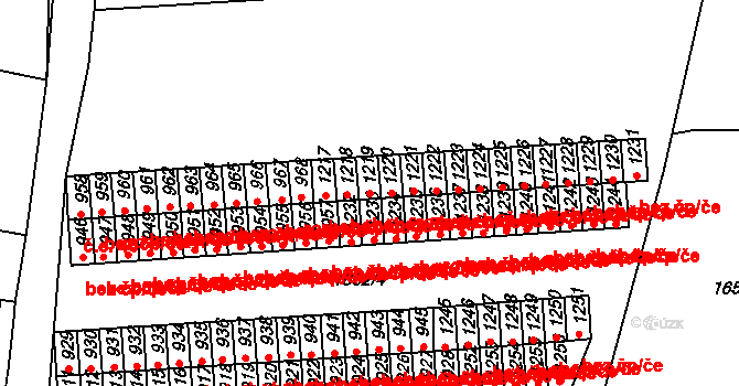 Velešín 38399601 na parcele st. 1219 v KÚ Velešín, Katastrální mapa