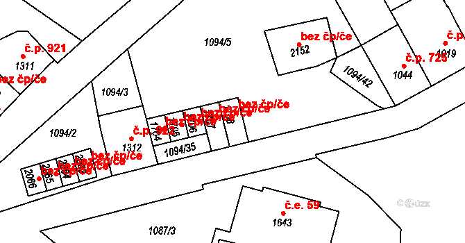 Jáchymov 45791601 na parcele st. 1708 v KÚ Jáchymov, Katastrální mapa