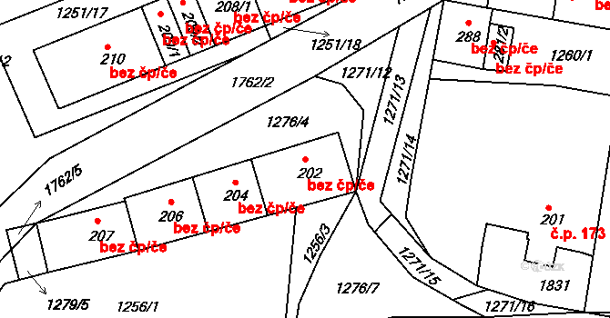 Manětín 46511601 na parcele st. 202 v KÚ Manětín, Katastrální mapa