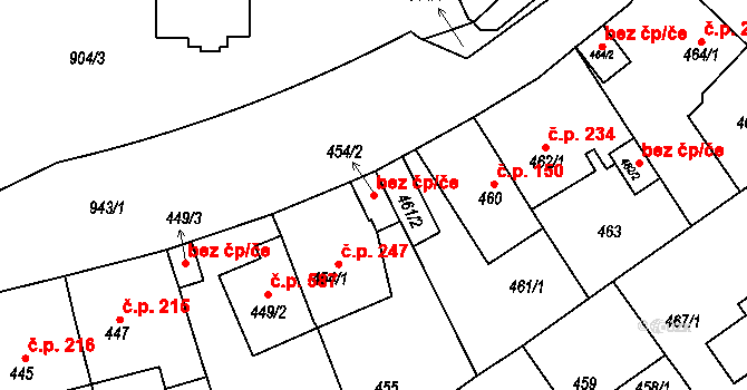 Praha 46835601 na parcele st. 454/2 v KÚ Malešice, Katastrální mapa
