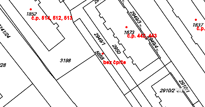 Trutnov 47648601 na parcele st. 5658 v KÚ Trutnov, Katastrální mapa