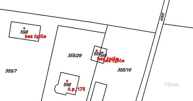 Pardubice 49436601 na parcele st. 557 v KÚ Dražkovice, Katastrální mapa