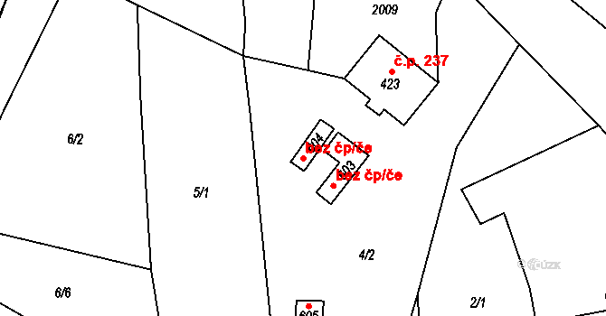 Bohuslavice u Zlína 89688601 na parcele st. 604 v KÚ Bohuslavice u Zlína, Katastrální mapa